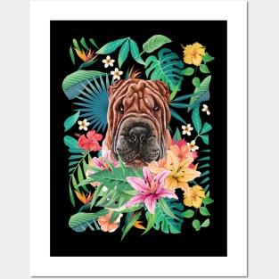 Tropical Chocolate Shar Pei Posters and Art